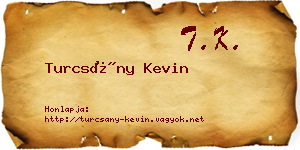 Turcsány Kevin névjegykártya